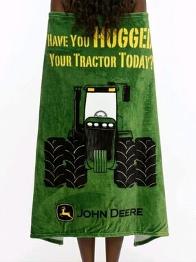 Throw Blanket John Deere Green Tractor